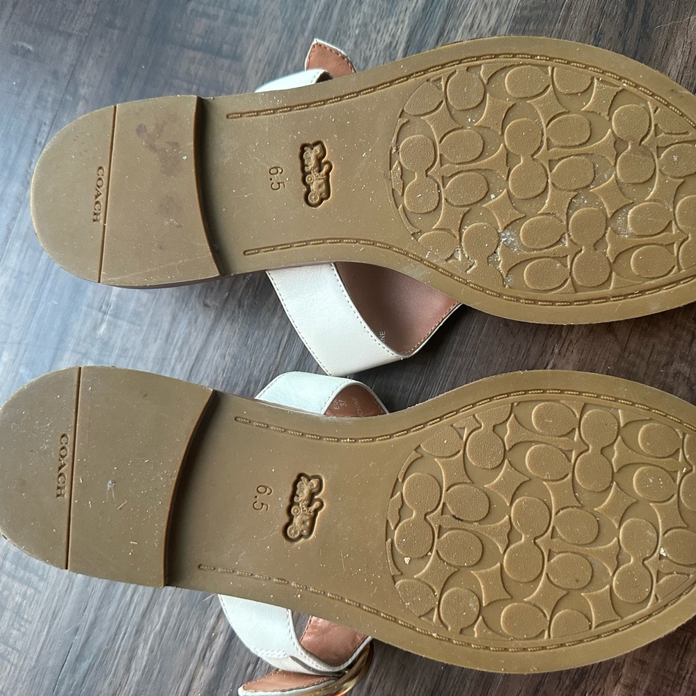 Coach white sandals size 6.5 - Picture 5 of 5